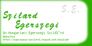 szilard egerszegi business card